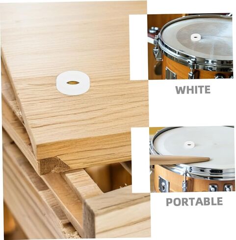 200pcs White Plastic Drum Washers Drum Replacement Parts Noise Dampening Pads for Snare and Cymbal Stand Accessories Suitable for Practice and Performance in Kuwait