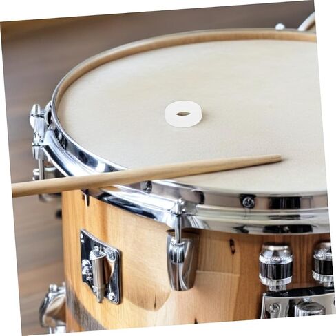 200pcs White Plastic Drum Washers Drum Replacement Parts Noise Dampening Pads for Snare and Cymbal Stand Accessories Suitable for Practice and Performance in Kuwait