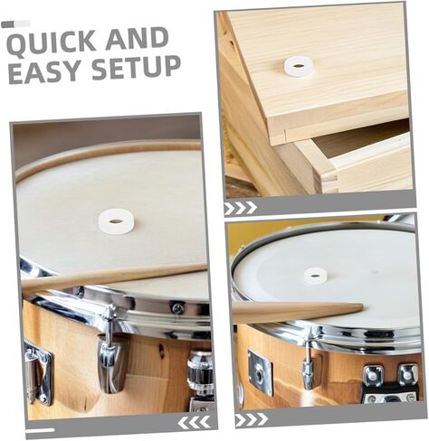 200pcs White Plastic Drum Washers Drum Replacement Parts Noise Dampening Pads for Snare and Cymbal Stand Accessories Suitable for Practice and Performance in Kuwait
