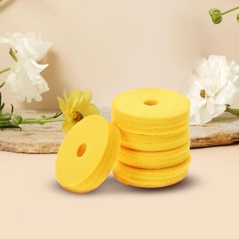 Kisangel 12pcs Yellow Cymbal Felt Pads Set with Double-layer Thick Cotton Felt Cymbal Protector Cushions for Drum Set Stand Replacement Drum Washers for Sound Protection in Kuwait