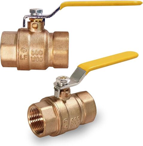 MIDLINE VALVE 822T336 صمام كروي نحاسي كامل المنفذ مزود بوصلات IPS مترابطة أنثى، 1-1/4 بوصة in Kuwait