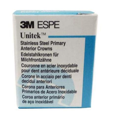 3M ESPE 907004 Unitek الفولاذ المقاوم للصدأ التاج الأساسي، الجزء العلوي الأيسر المركزي، الأمامي، الحجم 4 (عبوة من 5) in Kuwait