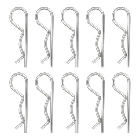 uxcell 20 Pcs Hitch Pin Clip, 2mm x 40mm R Clips 304 Stainless Steel Retaining Wire Hair Pins Cotter Pin Assortment Kit Clips for Trailer Tractors Mower Carts Truck Pin Clip, Silver in Kuwait