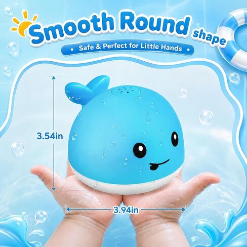 Gigilli Whale Bath Toy Sprinkler - Light Up Bath Toys for Kids Ages Infant Baby Toys - Toddler Bathtub Pool Water Table Toys Year Boys Girls Gifts Birthday Gifts in Saudi Arabia
