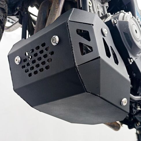 ألواح انزلاقية أمامية للدراجة النارية CFMOTO 450MT 2024 2025 غطاء حماية للمحرك السفلي من سبلاش شيلد غطاء حماية لبطن البطن (أسود) in Kuwait