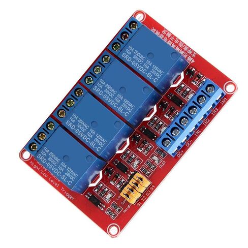 Relay Board, Relay Module 4 Channel with Optocoupler Low Level Expansion Board for 5V/12V/24V(5V) in Kuwait