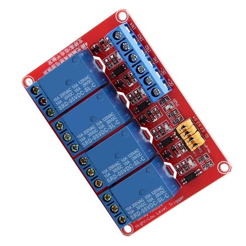Relay Board, Relay Module 4 Channel with Optocoupler Low Level Expansion Board for 5V/12V/24V(5V) in Kuwait