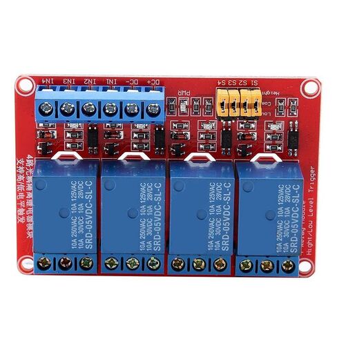 Relay Board, Relay Module 4 Channel with Optocoupler Low Level Expansion Board for 5V/12V/24V(5V) in Kuwait