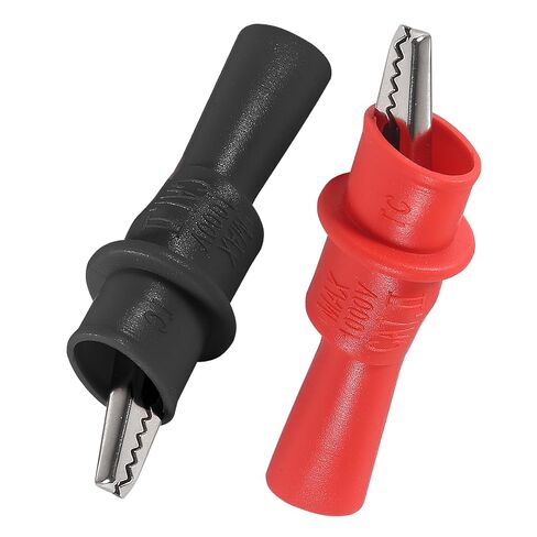 10Pcs Multimeter Push on Alligator Clips Set Threaded Slide-On Insulated Crocodile Clamps for Electrical Testing in Kuwait