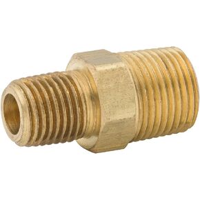 Hex Nipple, Brass, 3/8 NPTM, 1/4 NPTM, Bag of 1 in Saudi Arabia