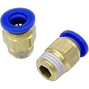 BSPT PC6-01 PC6-02 PC8-02 PC10-02 Connectors Male Hose Fittings Pneumatic Fitting 1/4 10Pcs(PC12-04(10Pcs a lot)) in Kuwait