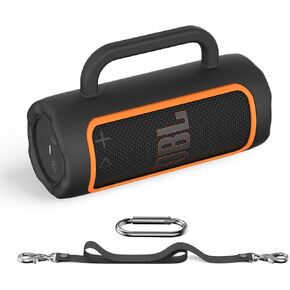 غطاء سيليكون محمول متوافق مع مكبر صوت بلوتوث JBL Grip، غطاء حماية محمول ناعم مضاد للخدش ومضاد للصدمات مع حبل وحلقة تسلق (أسود) in Kuwait