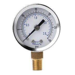1 قطعة قياس ضغط المرافق 0-30psi 0-2bar قياس الضغط المنخفض الهيدروليكي المزدوج in Kuwait