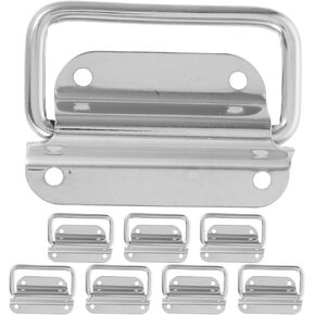 UKCOCO 8pcs Toolbox Pull Handles, Stainless Steel Folding Handles for Box Lifting, Fits Cabinets, Stage Cases, Trunk, Tool Chests, Dresser Drawers Accessories in Kuwait