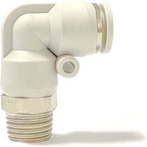 Pneumatic PL4-02 PL4-M5 White PL6-01 Connector PL10-02 Threaded Bend L-type Two-way PL8-02/03/04 10Pcs(PL6-M5) in Kuwait