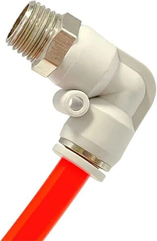 Pneumatic PL4-02 PL4-M5 White PL6-01 Connector PL10-02 Threaded Bend L-type Two-way PL8-02/03/04 10Pcs(PL6-M5) in Kuwait