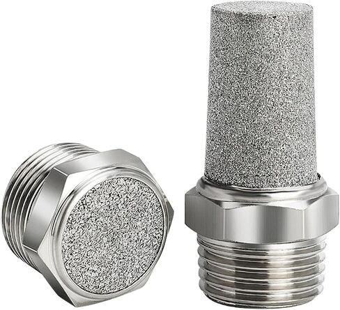 304 Stainless Steel Pneumatic Muffler Connector M5 1/8" 1/4" 3/8" 1/2" Thread Accessories Throttle 10Pcs(304 BT-01) in Kuwait