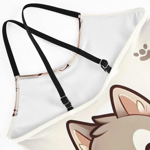 Girls One Piece Swimsuits, Cute Wolf Beach Bathing Suit Sport Halter Swimwear, 3T in Kuwait