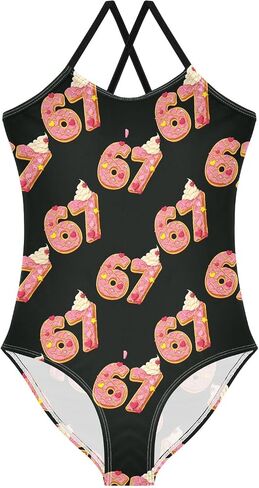 Girls One Piece Swimsuits, Cute Wolf Beach Bathing Suit Sport Halter Swimwear, 3T in Kuwait