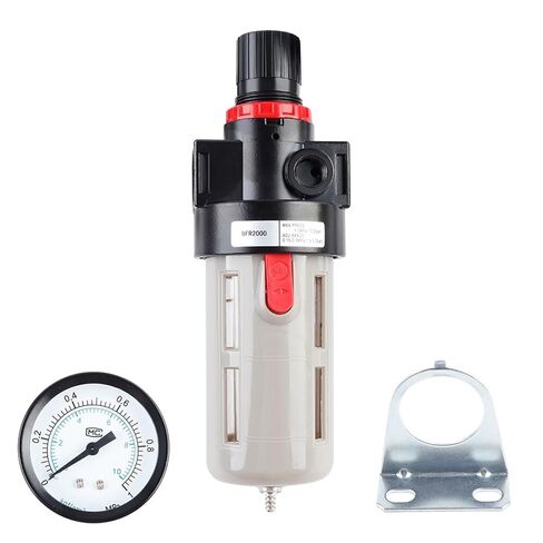 1pcs BFR-2000 Oil-Water Separator Pneumatic Filter Air Processor with Protective Cover Pressure Gauge & Copper Filter Element(BFR-2000-B) in Kuwait