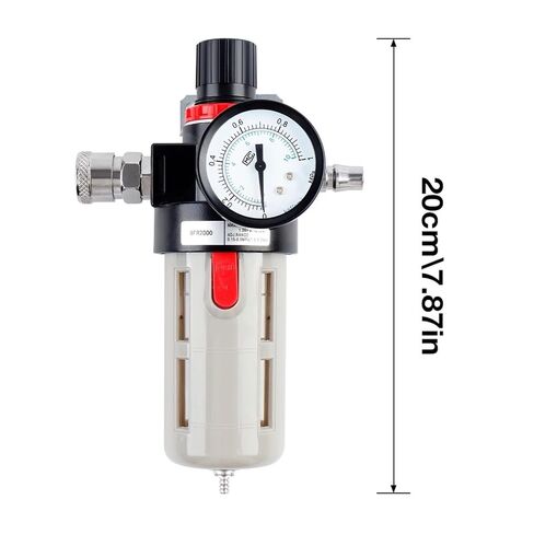 1pcs BFR-2000 Oil-Water Separator Pneumatic Filter Air Processor with Protective Cover Pressure Gauge & Copper Filter Element(BFR-2000-B) in Kuwait