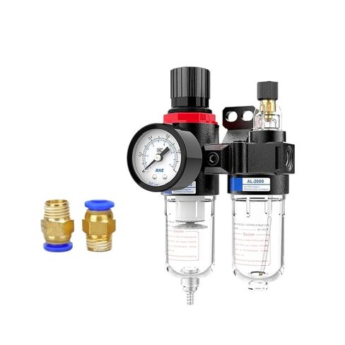 1pcs AFR2000+AL2000 G1/4" AFC2000 Air Compressor Oil Water Separator Filter Regulator Trap Airbrush Pressure Reducing Value(PC 12mm Fitting) in Kuwait