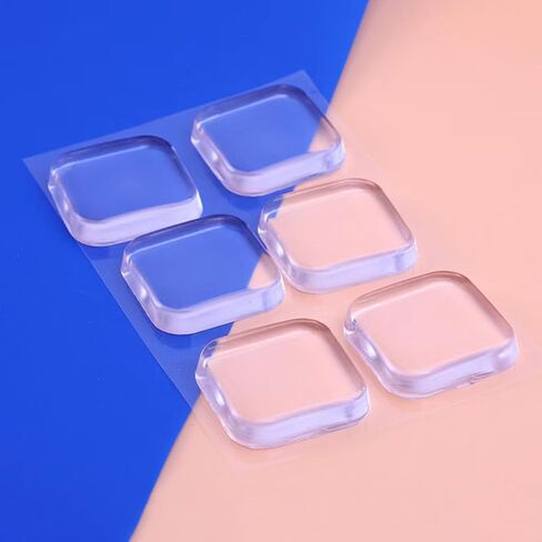 Wall Protectors Pack of 6 Clear Square Pads Adhesive Rubber Guards Easy Installation Wall Damage Wood Protector in Kuwait