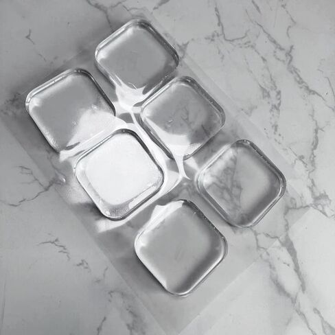 Wall Protectors Pack of 6 Clear Square Pads Adhesive Rubber Guards Easy Installation Wall Damage Wood Protector in Kuwait