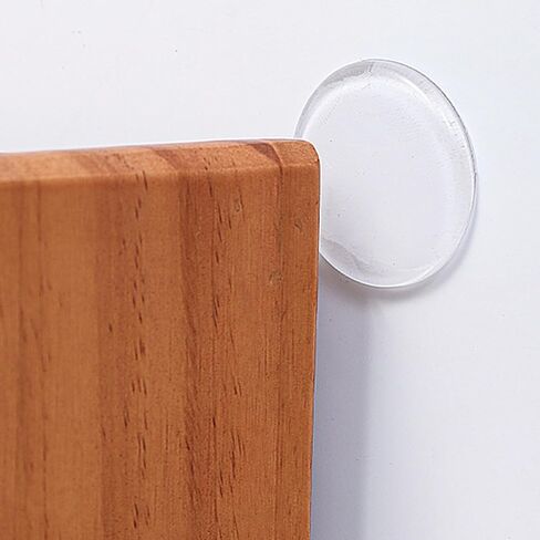 Wall Protectors Pack of 6 Clear Square Pads Adhesive Rubber Guards Easy Installation Wall Damage Wood Protector in Kuwait