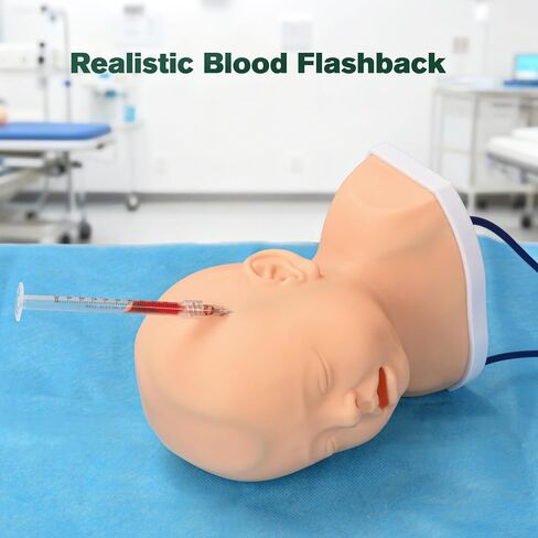 Ultrassist Pediatric Scalp Vein IV Trainer, Infant IV Simulation Head Kit for IV Training, Venipuncture Skills, Injection Practice, Clinical Nursing Training in Kuwait