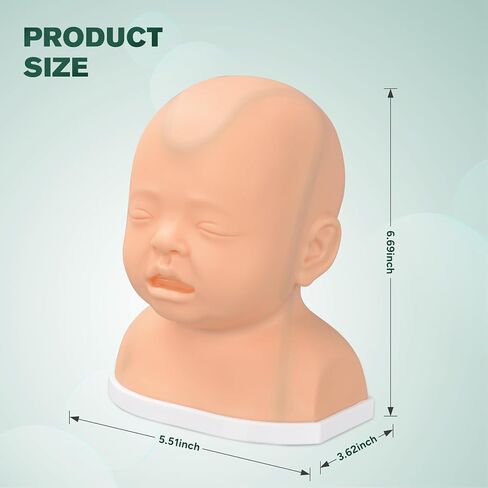Ultrassist Pediatric Scalp Vein IV Trainer, Infant IV Simulation Head Kit for IV Training, Venipuncture Skills, Injection Practice, Clinical Nursing Training in Kuwait