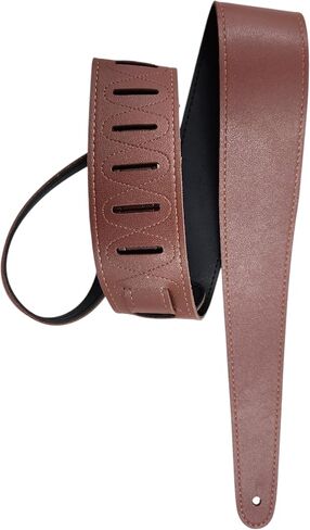 DOMINO STORY Cowhide Leather Guitar Strap, Double-Sided Color, Adjustable 152cm, for Electric, Bass, Acoustic & Classical Guitars in Kuwait