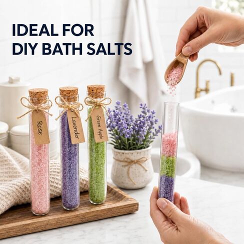 55 Pcs Plastic Test Tubes with Cork Stoppers, 35 mL Plastic Test Tubes, 0.8 x 6.1 in Propagation Tube Round Bottom Tube for Bath Salt, Candy, Beads, Powder, Party Favors and Lab Storage in Kuwait