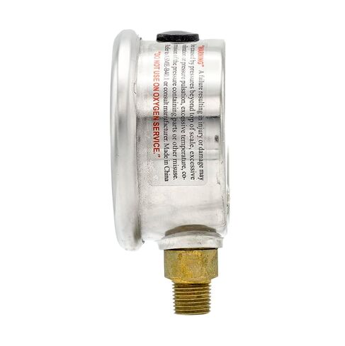 Liquid Filled Lower Mount Pressure Gauge with 2" Dial, 0-200 PSI, 1/8" Male NPT Connection, Stainless Steel CASE and Bezel (1) in Kuwait