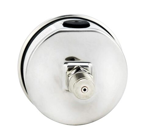 2" Pressure Gauge, Stainless Steel Case, Chrome Plated Brass Connection, Liquid Filled, 0-6000 psi/kPa, Back Mount 1/4" NPT in Kuwait