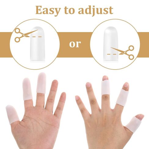 40Pcs Gel Finger Cots Silicone Protectors Fingertips Protection Thumb Protector for Trigger Finger Arthritis Pain Relief in Kuwait