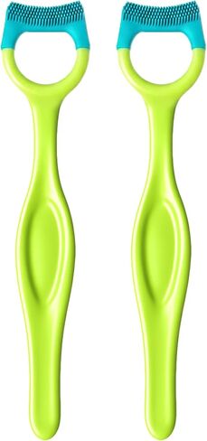 Compact Head Toothbrush for Partial & Implant Dentures, 4 - Pack | Soft narrow head cleans the gaps, gumline & exposed implants left when partial or implant - supported dentures are removed in Kuwait