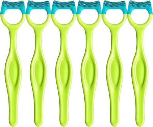 Compact Head Toothbrush for Partial & Implant Dentures, 4 - Pack | Soft narrow head cleans the gaps, gumline & exposed implants left when partial or implant - supported dentures are removed in Kuwait