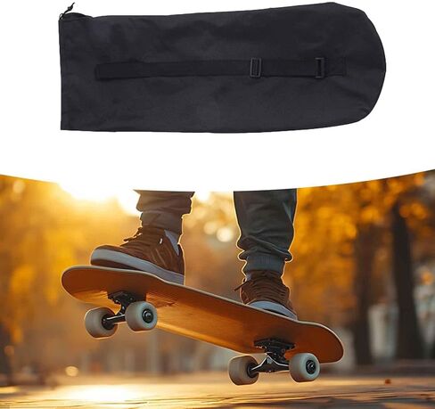 Skateboard Bag Carrying Accessories Adjustable Shoulder Strap Storage Organizer Drawstring 87x30cm (34.3x11.8 inch) Polyester in Kuwait