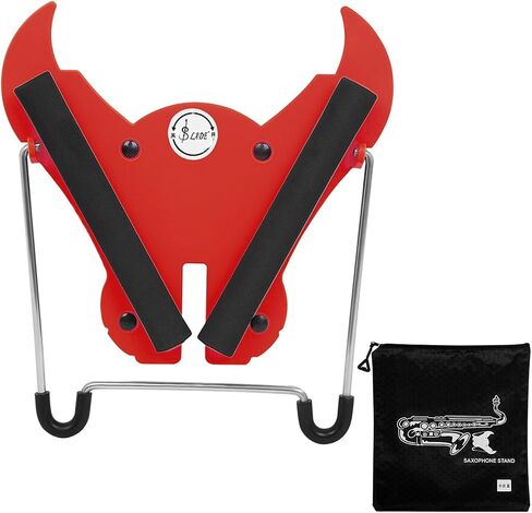 Compact Folding Saxophone Holder with Nonslip Base Easy Assembly Display Stand for Stable Instrument Protections Stable Saxophone Stand ABS Metal in Kuwait
