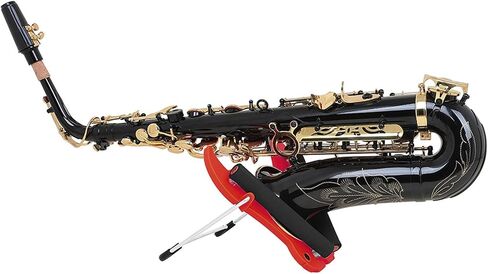 Compact Folding Saxophone Holder with Nonslip Base Easy Assembly Display Stand for Stable Instrument Protections Stable Saxophone Stand ABS Metal in Kuwait