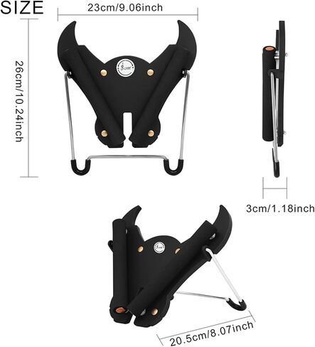 Compact Folding Saxophone Holder with Nonslip Base Easy Assembly Display Stand for Stable Instrument Protections Stable Saxophone Stand ABS Metal in Kuwait