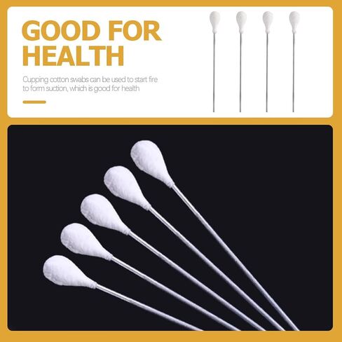 FRCOLOR Cupping Igniter Stick 4-Pack Fire Rod Tool with Cotton Head for Salon and Home Use Vacuum Cupping Accessories for Body Massage and Health Promotion in Kuwait