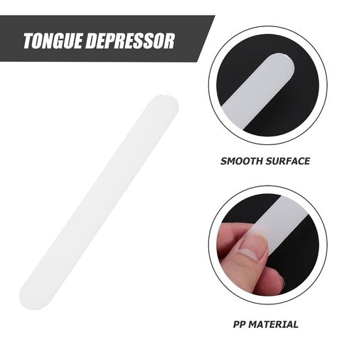 Tongue Depressor Sticks 75 Pcs Plastic Tongue Depressors 5.70 Inch for Oral Cavity Examination Dental Clinic Use and Laboratory Stirring Smooth Flexible Supplies in Kuwait
