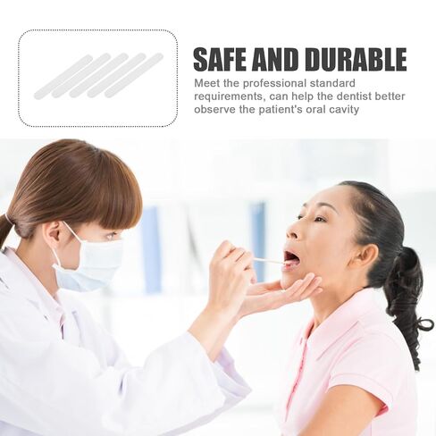 Tongue Depressor Sticks 75 Pcs Plastic Tongue Depressors 5.70 Inch for Oral Cavity Examination Dental Clinic Use and Laboratory Stirring Smooth Flexible Supplies in Kuwait