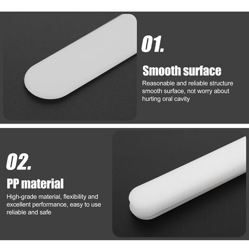Tongue Depressor Sticks 75 Pcs Plastic Tongue Depressors 5.70 Inch for Oral Cavity Examination Dental Clinic Use and Laboratory Stirring Smooth Flexible Supplies in Kuwait
