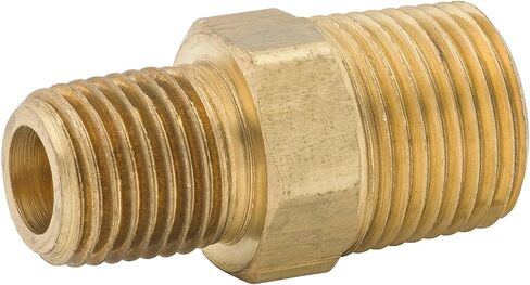 Hex Nipple, Brass, 3/8 NPTM, 1/4 NPTM, Bag of 1 in Saudi Arabia