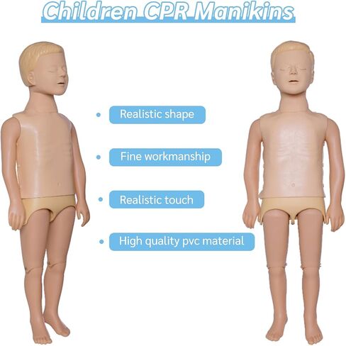 JNMFTD الأطفال CPR Manikins مجموعة تدريب الدمية، كامل الجسم CPR التدريب على الإسعافات الأولية محاكاة عارضة أزياء الملحقات الطبية المهنية للفصول الدراسية أو مراكز البحوث ممارسة التمريض رعاية المرضى in Kuwait