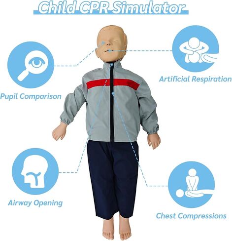 JNMFTD الأطفال CPR Manikins مجموعة تدريب الدمية، كامل الجسم CPR التدريب على الإسعافات الأولية محاكاة عارضة أزياء الملحقات الطبية المهنية للفصول الدراسية أو مراكز البحوث ممارسة التمريض رعاية المرضى in Kuwait