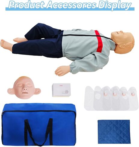 JNMFTD الأطفال CPR Manikins مجموعة تدريب الدمية، كامل الجسم CPR التدريب على الإسعافات الأولية محاكاة عارضة أزياء الملحقات الطبية المهنية للفصول الدراسية أو مراكز البحوث ممارسة التمريض رعاية المرضى in Kuwait